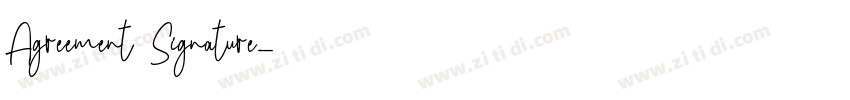 Agreement Signature字体转换